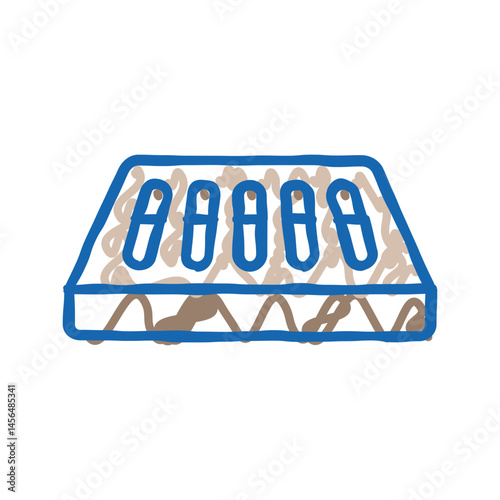 soap dish bathroom interior icon doodle illustration