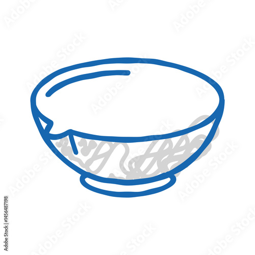 evaporating dish chemical glassware lab icon doodle illustration