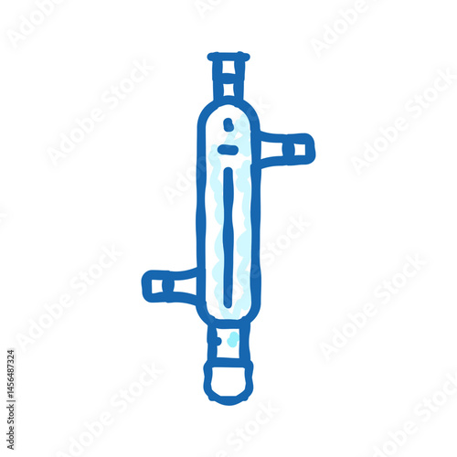 water condenser chemical glassware lab icon doodle illustration