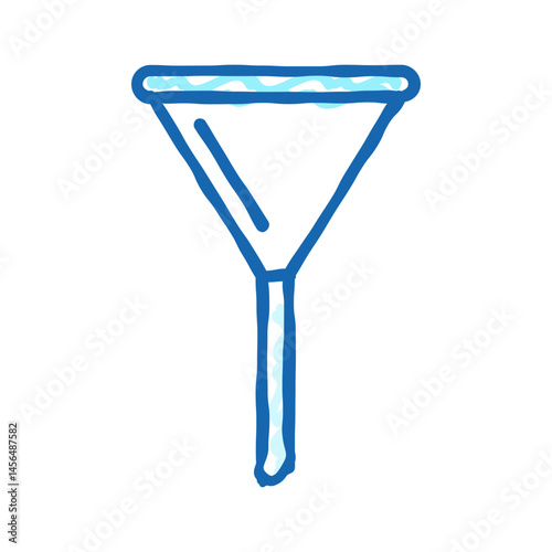 funnel chemical glassware lab icon doodle illustration