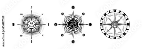 Set Various vintage marine compasses 