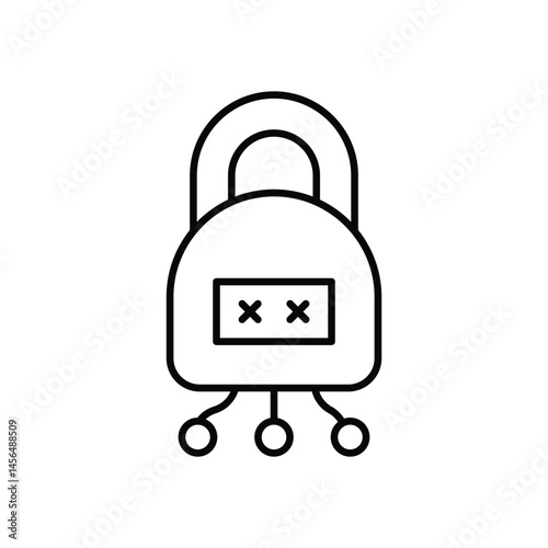 Digital Padlock Supplier vector icons stock illustration