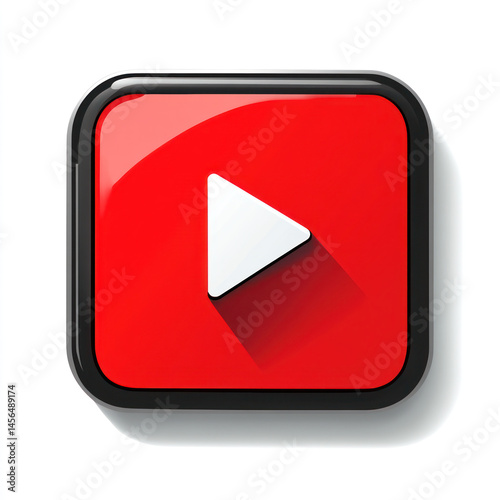 play icon red isolated