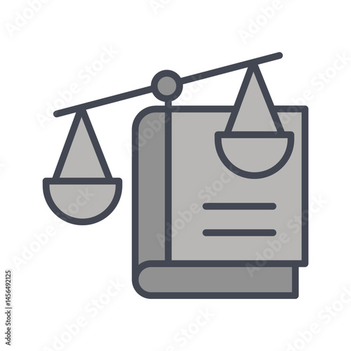Law Book Vector Icon
