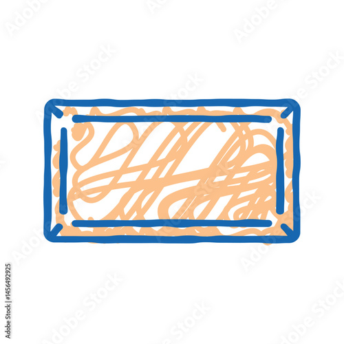 big kitchen table top view icon doodle illustration