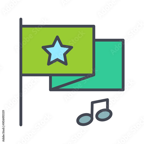 National Anthem Vector Icon