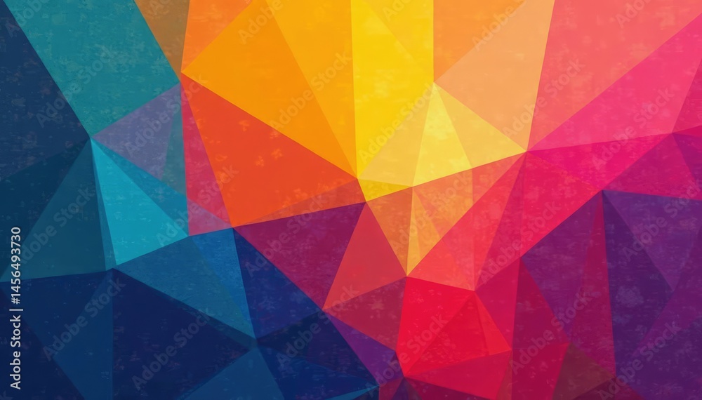 Obraz premium Geometric abstract shapes, vibrant colors, modern style , vibrant, illustration, trendy