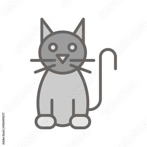 Black Cat Vector Icon