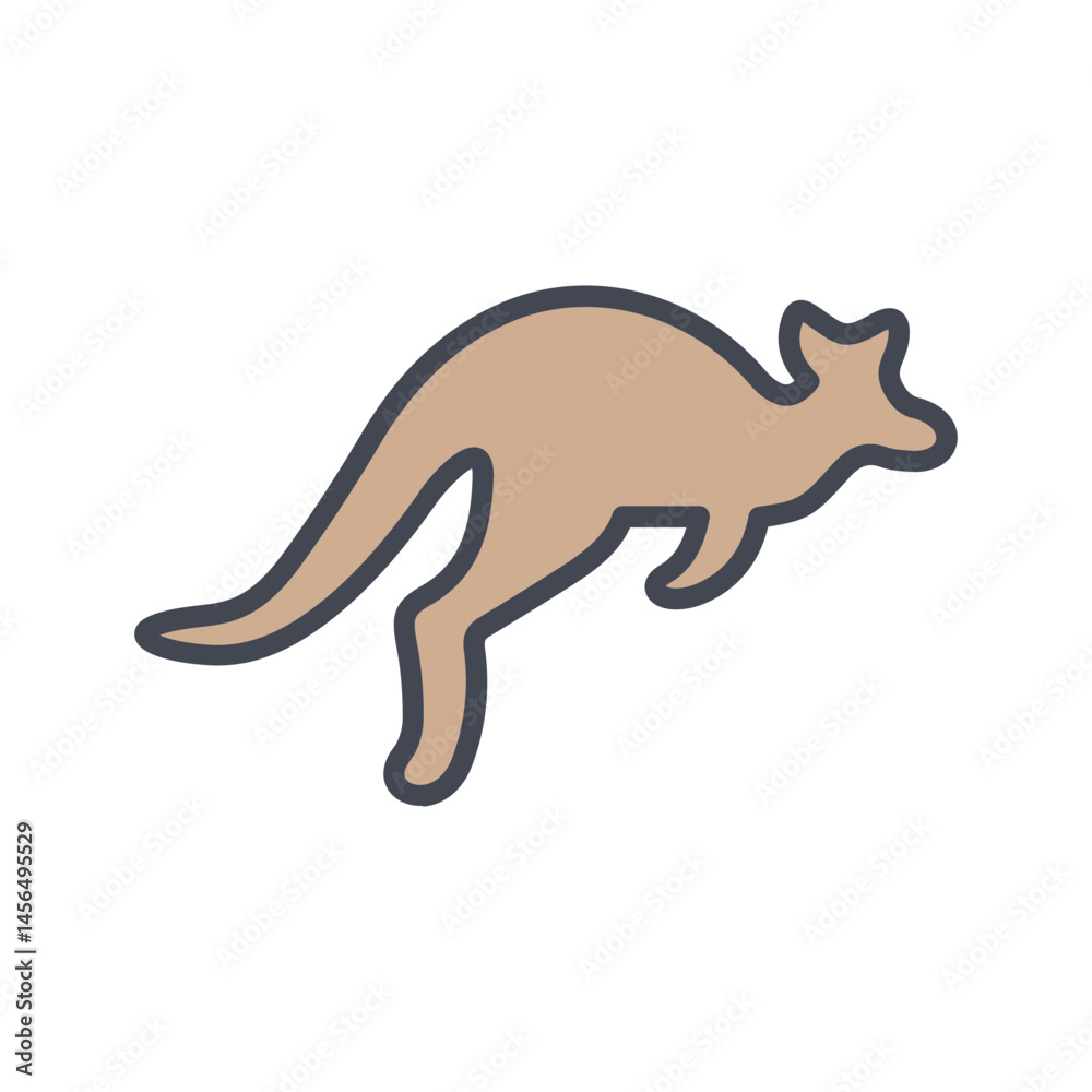 Fototapeta premium Kangaroo Vector Icon