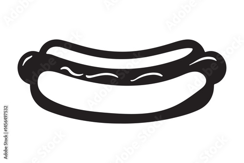 Cute Hot Dog Silhouette | Playful Vector Logo for Food Business Branding