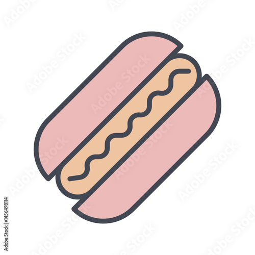 Hot Dog Vector Icon