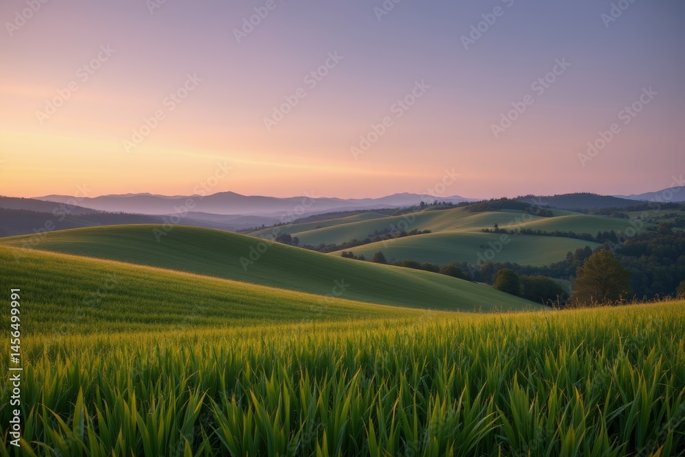 Fototapeta premium Rolling Hills at Dusk