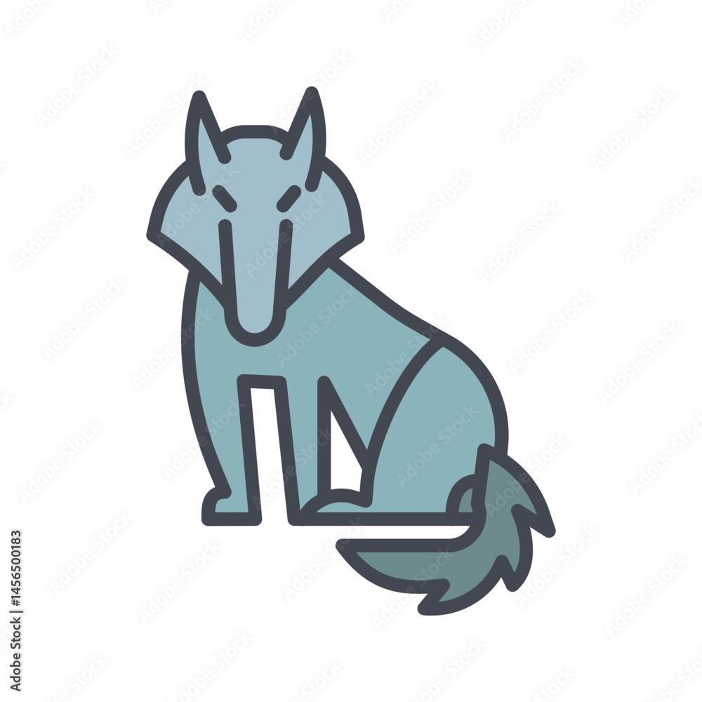 Fototapeta premium Wolf Vector Icon