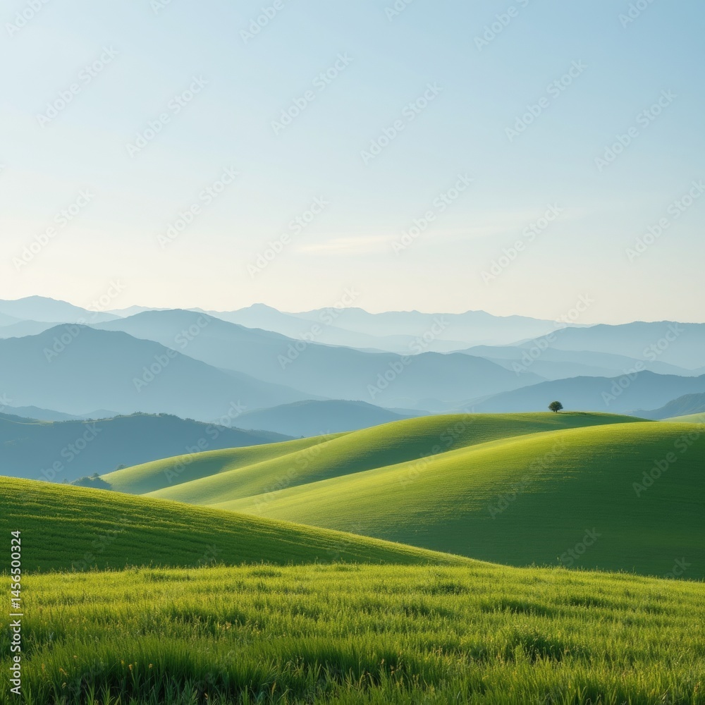 Fototapeta premium Rolling Green Hills Landscape