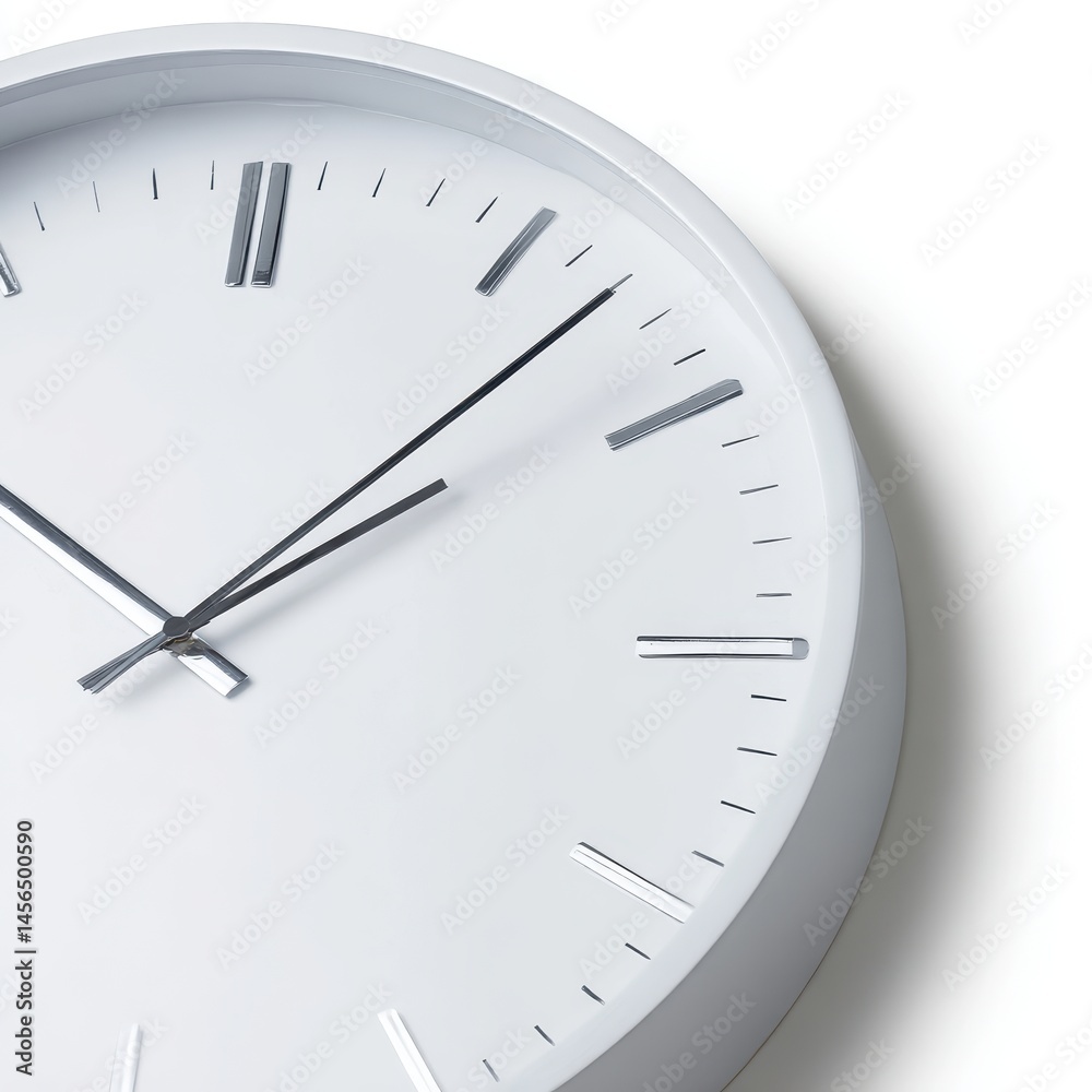 Simple and Elegant White Wall Clock with Minimalist Design Featuring Clean Lines and Modern Aesthetic Ideal for Home or Office Decor and Time Management Simple and Elegant White Wall Clock with Minimalist Design Featuring Clean Lines and Modern Aesthetic Ideal for Home or Office Decor and Time Management