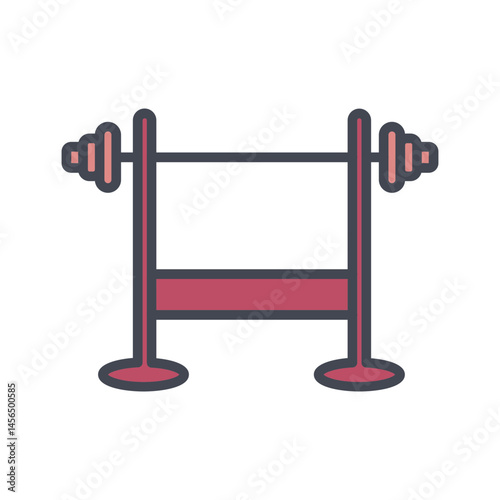 Bench Press Vector Icon