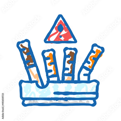drug nicotine tobacco icon doodle illustration