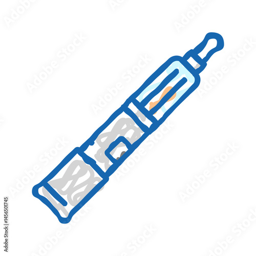electric cigarette nicotine icon doodle illustration