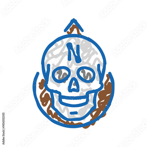 poison nicotine tobacco icon doodle illustration