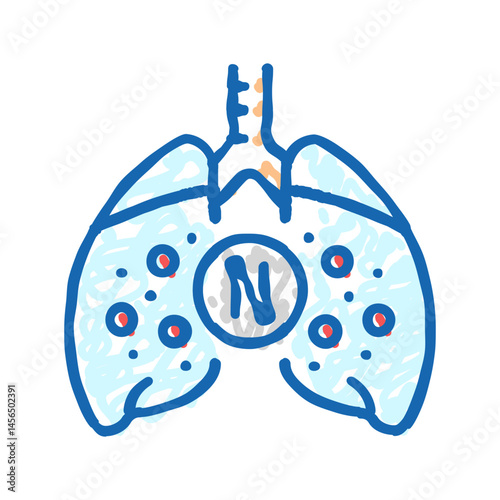 cancer nicotine icon doodle illustration
