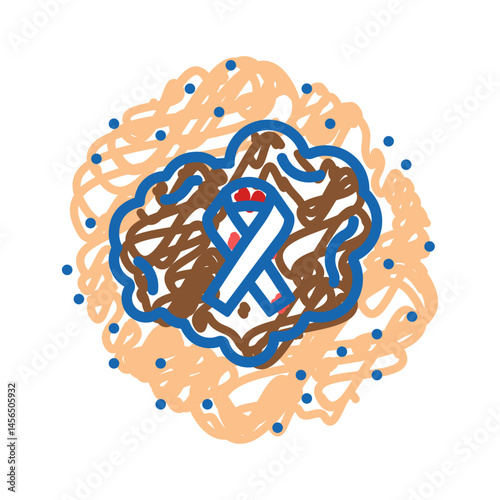 melanoma cancer icon doodle illustration