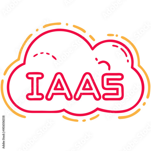 IaaS cloud symbol on a transparent isolated background  