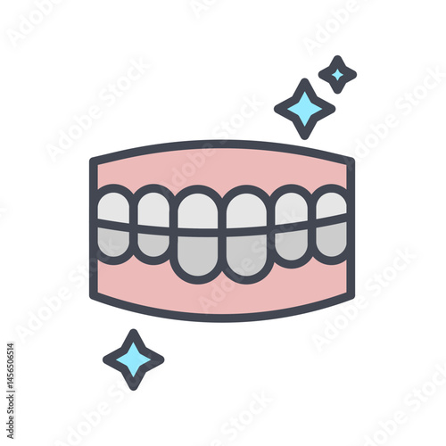 Tooth Whitening Vector Icon