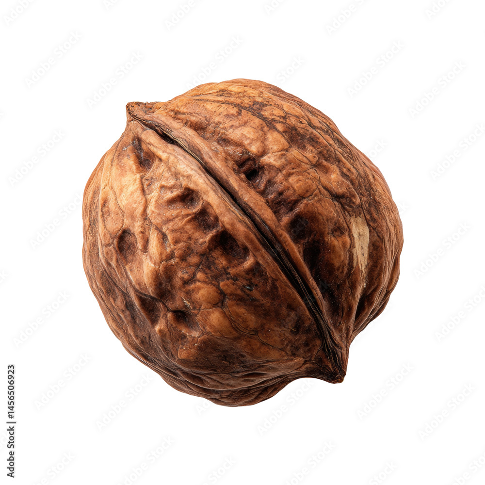 Obraz premium A Close-Up of a Walnut: Nature's Intricate Design