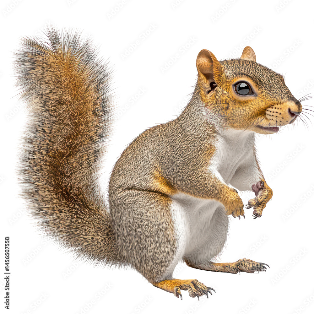 Squirrel isolated on white or transparent background Squirrel isolated on white or transparent background
