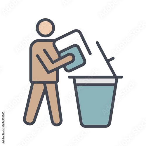 Decluttering Vector Icon