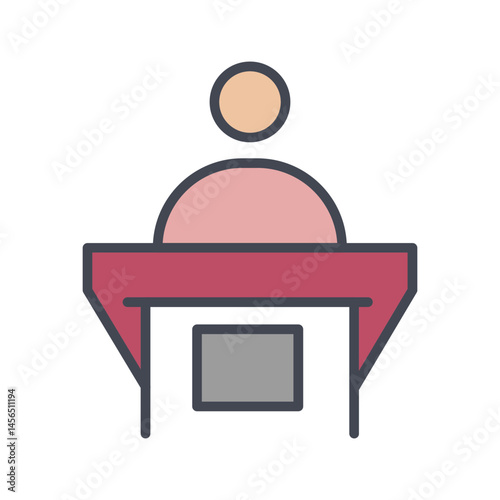 Court Hearing Vector Icon