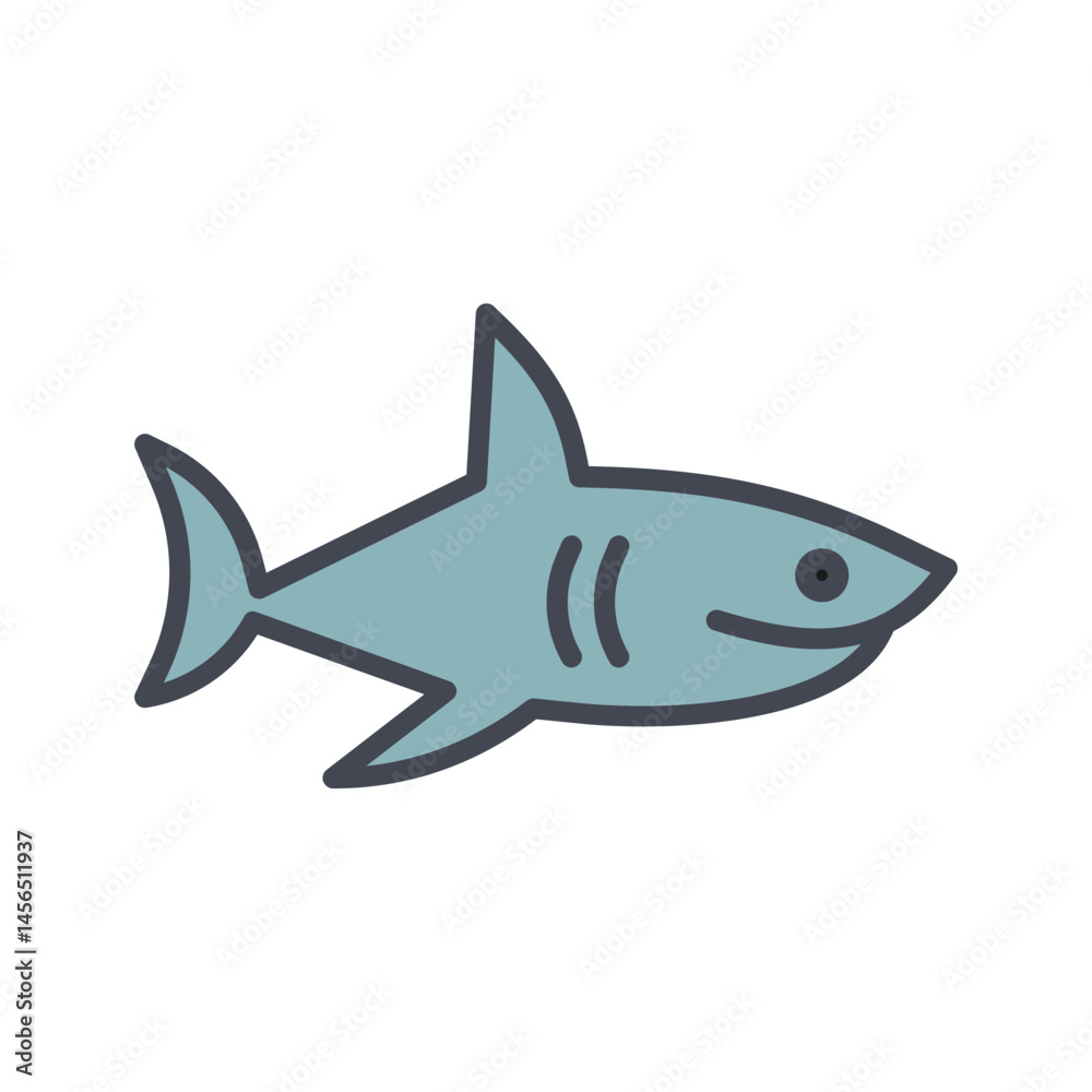 Naklejka premium Shark Vector Icon
