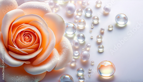Orange Rose Background Generated image