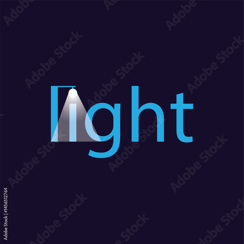 Light Bulb text logotype vector template