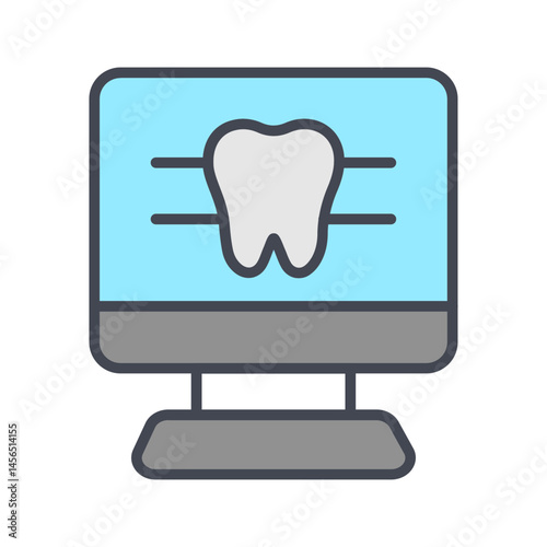 Dental X-ray Film Vector Icon