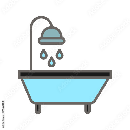 Halloween Bathtub Vector Icon