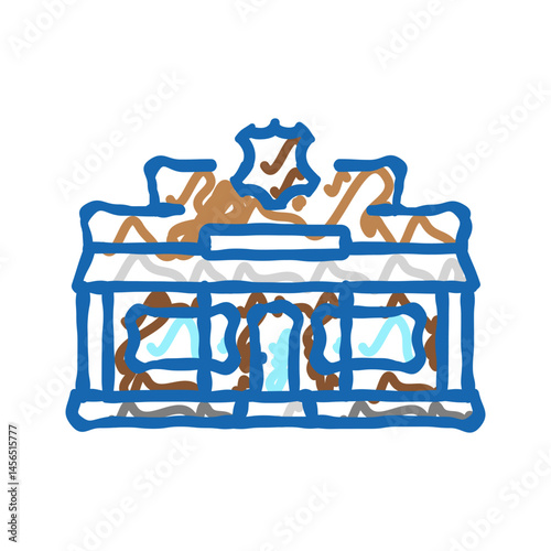 saddlery store icon doodle illustration