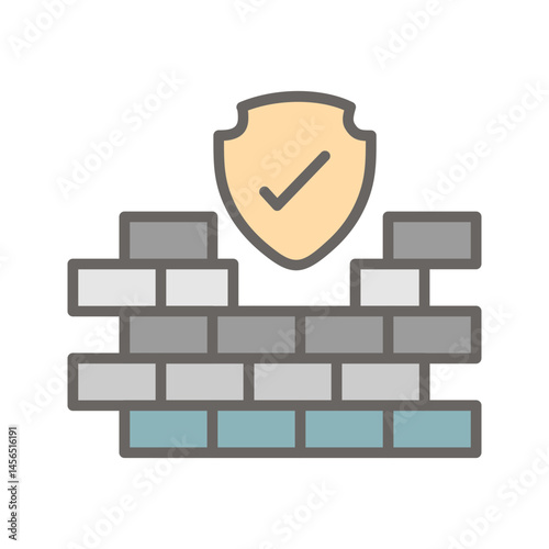 Firewall Protection Vector Icon