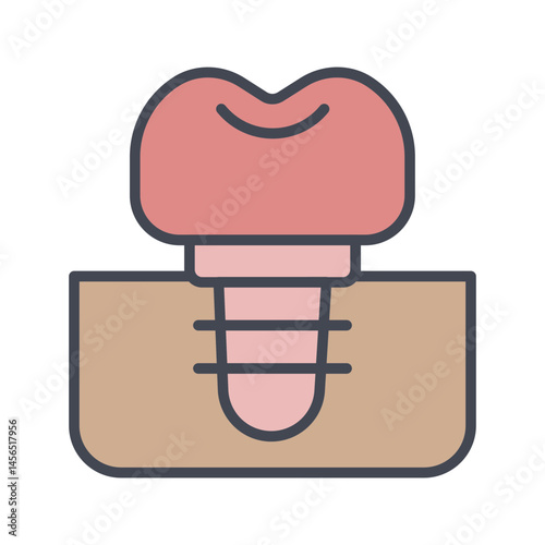 Dental Prosthesis Vector Icon