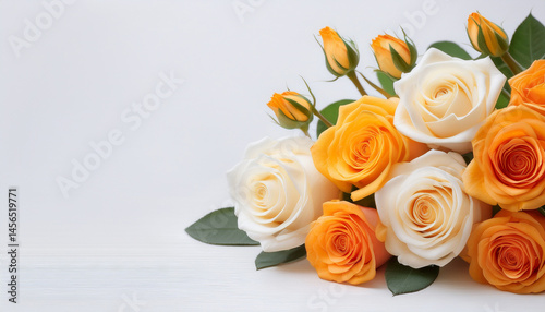 Orange Rose Background Generated image