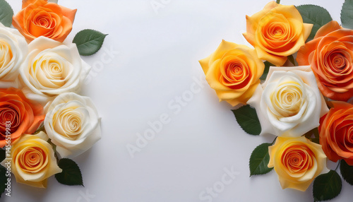 Orange Rose Background Generated image