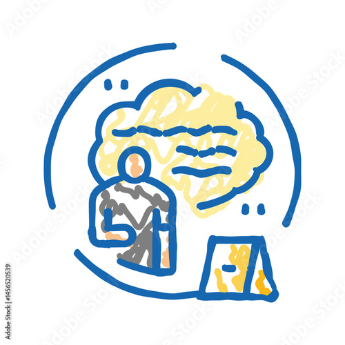 hearsay evidence crime icon doodle illustration