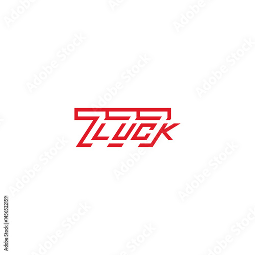 Luck 777 number logo idea.