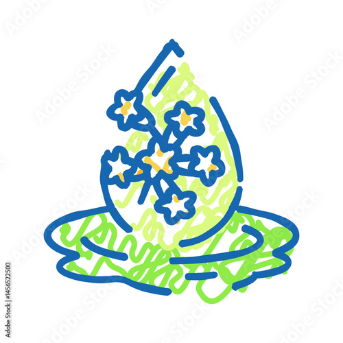 canola oil liquid yellow icon doodle illustration