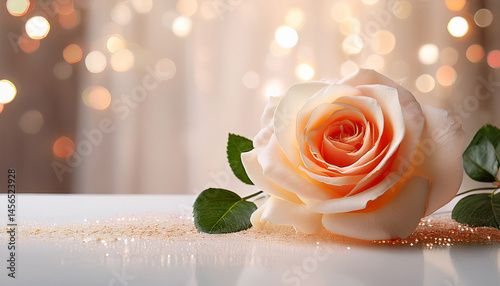 Orange Rose Background Generated image