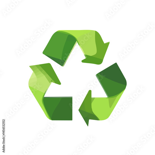 My Simple flat 2D illustration of recycle arrow isolated on a transparent background, EPS Format, vector, flat design, animation design, simple flat 2D
