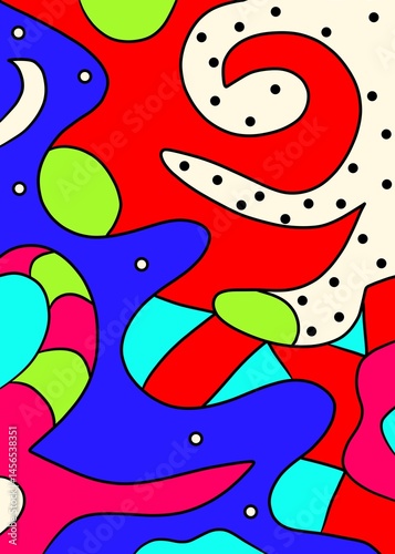 Bright colourful abstracted background
