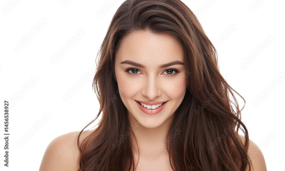 Picture material concept, a girl with long hair, blank background Picture material concept, a girl with long hair, blank background