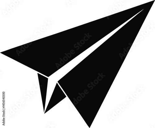 black paper plane