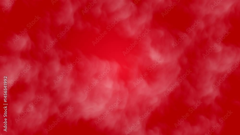 White clouds on a red background ideal for backgrounds, design projects, or adding a pop of color to visuals. Suitable for various creative purposes.